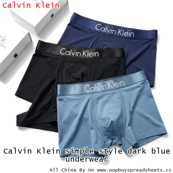 Calvin Klein simple style dark blue underwear