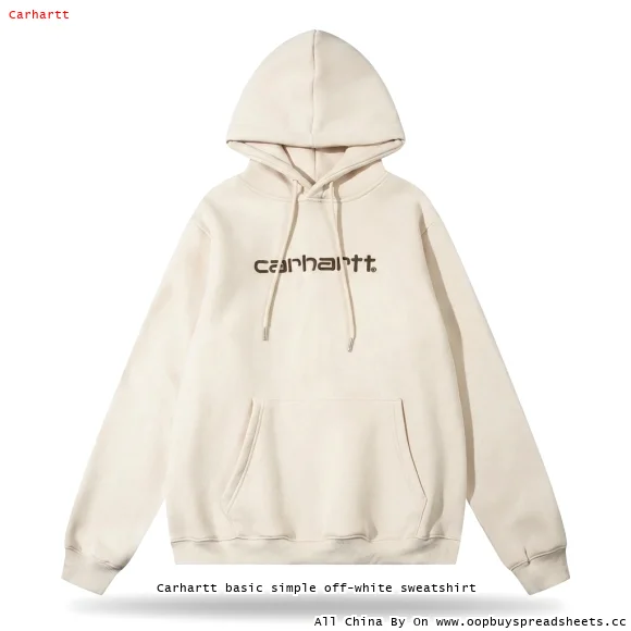 Carhartt basic simple off-white sweatshirt