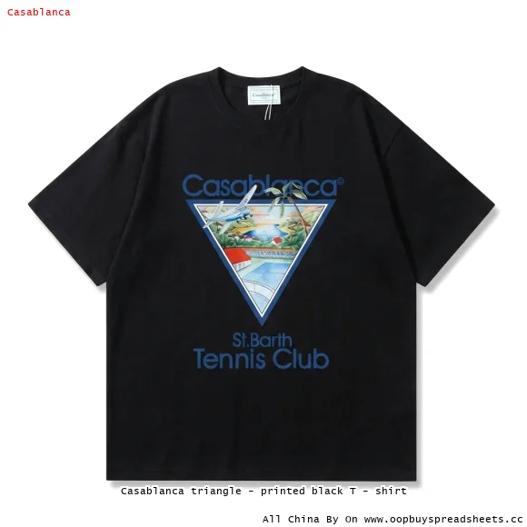 Casablanca triangle - printed black T - shirt