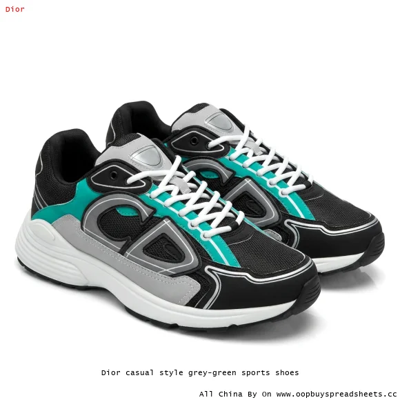 Dior casual style grey-green sports shoes
