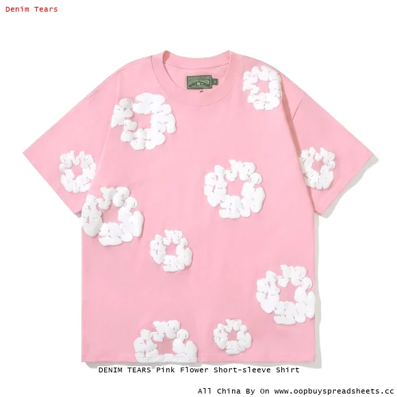 DENIM TEARS Pink Flower Short-sleeve Shirt