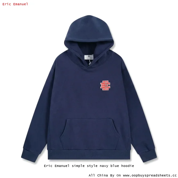 Eric Emanuel simple style navy blue hoodie