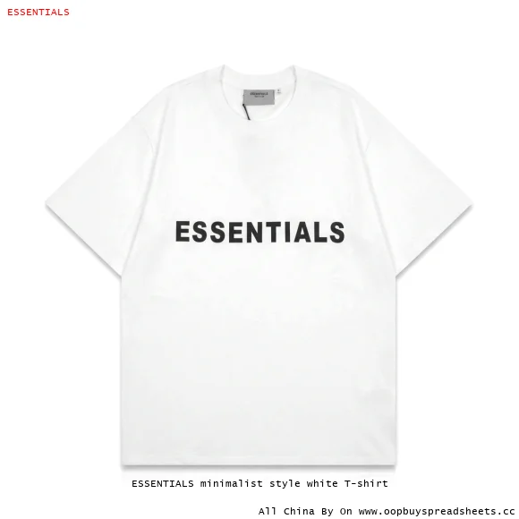 ESSENTIALS minimalist style white T-shirt