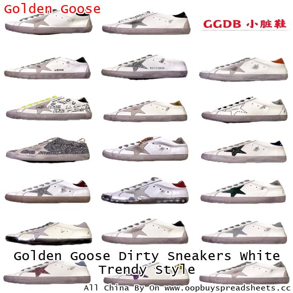 Golden Goose Dirty Sneakers White Trendy Style