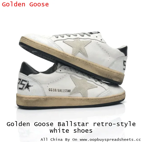 Golden Goose Ballstar retro-style white shoes