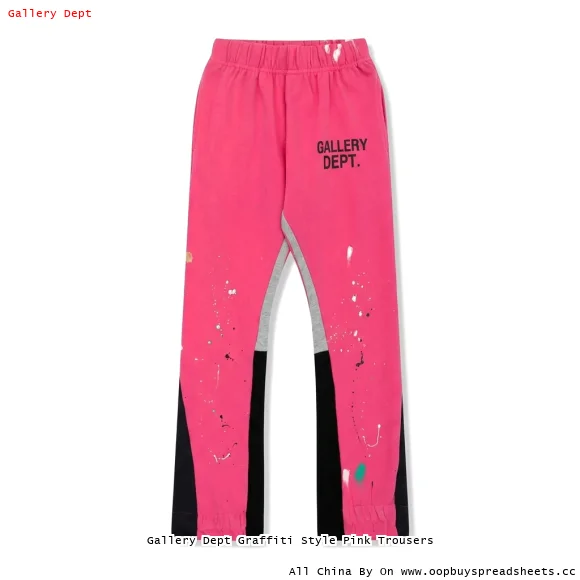 Gallery Dept Graffiti Style Pink Trousers