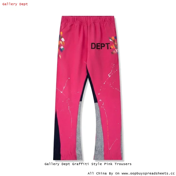 Gallery Dept Graffiti Style Pink Trousers