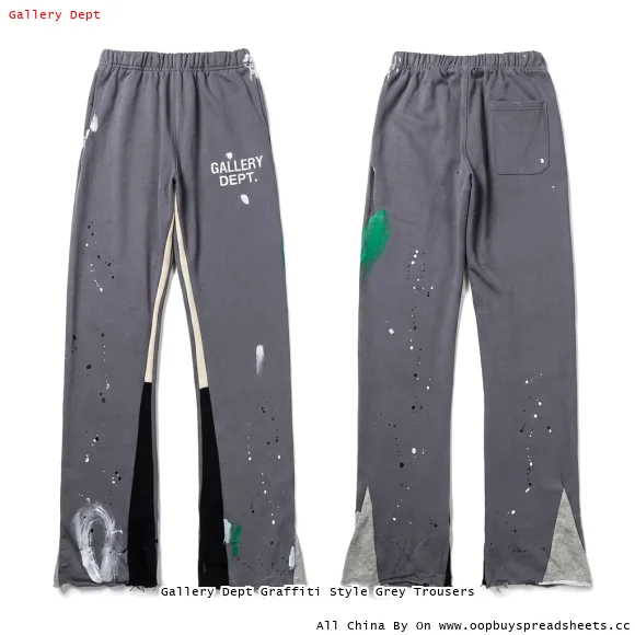 Gallery Dept Graffiti Style Grey Trousers