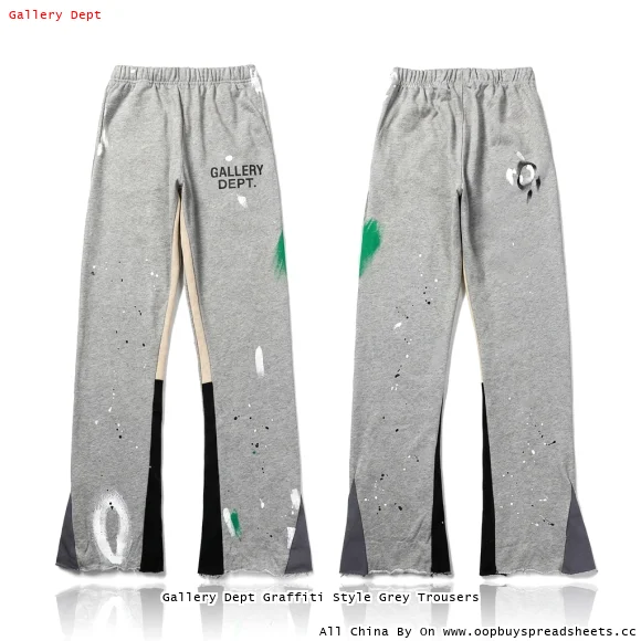 Gallery Dept Graffiti Style Grey Trousers