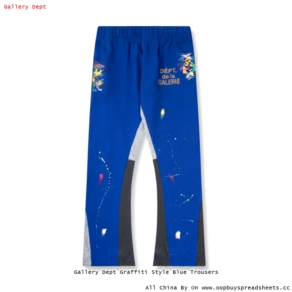 Gallery Dept Graffiti Style Blue Trousers
