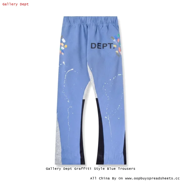 Gallery Dept Graffiti Style Blue Trousers