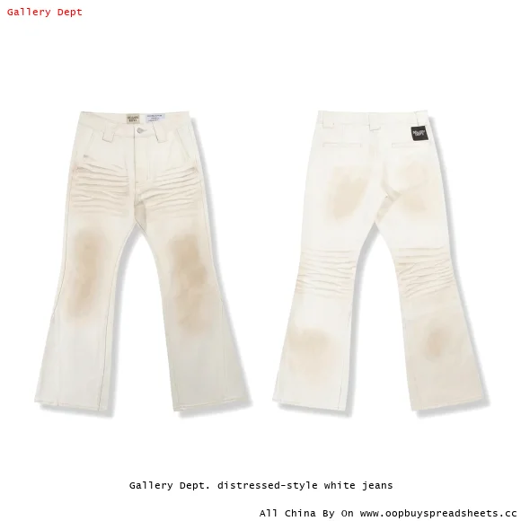 Gallery Dept. distressed-style white jeans