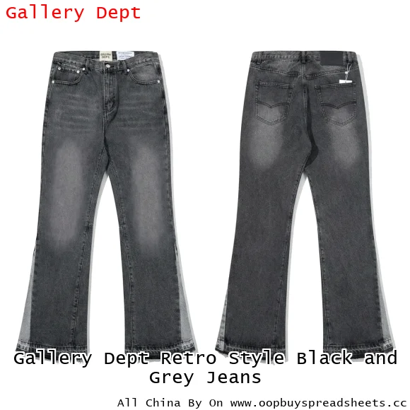 Gallery Dept Retro Style Black and Grey Jeans