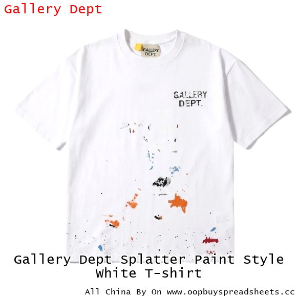 Gallery Dept Splatter Paint Style White T-shirt