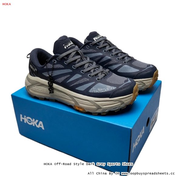HOKA Off-Road Style Dark Grey Sports Shoes