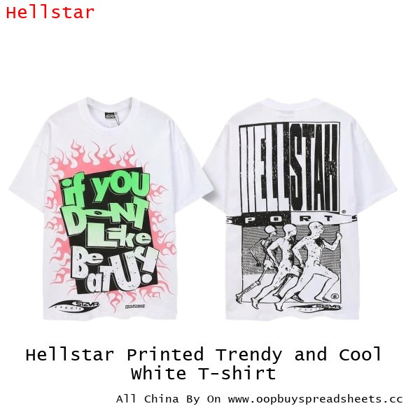 Hellstar Printed Trendy and Cool White T-shirt