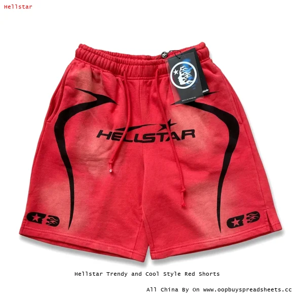 Hellstar Trendy and Cool Style Red Shorts
