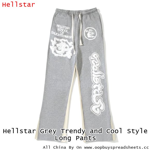 Hellstar Grey Trendy and Cool Style Long Pants