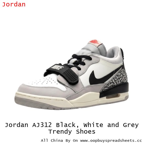 Jordan AJ312 Black, White and Grey Trendy Shoes