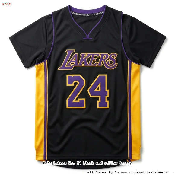 Kobe Lakers No. 24 black and yellow jersey