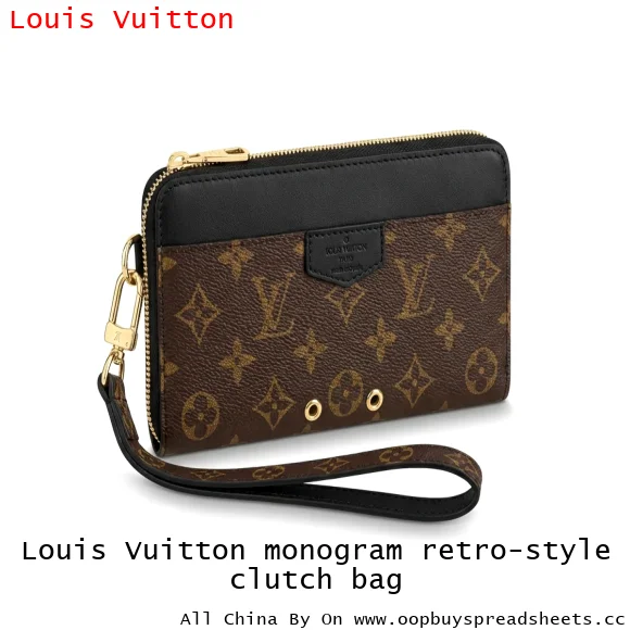 Louis Vuitton monogram retro-style clutch bag