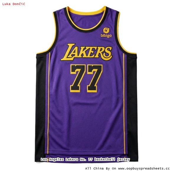 Los Angeles Lakers No. 77 basketball jersey