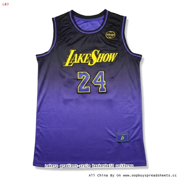 Lakers gradient-style basketball uniforms