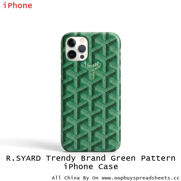 R.SYARD Trendy Brand Green Pattern iPhone Case