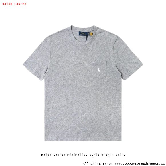 Ralph Lauren minimalist style grey T-shirt
