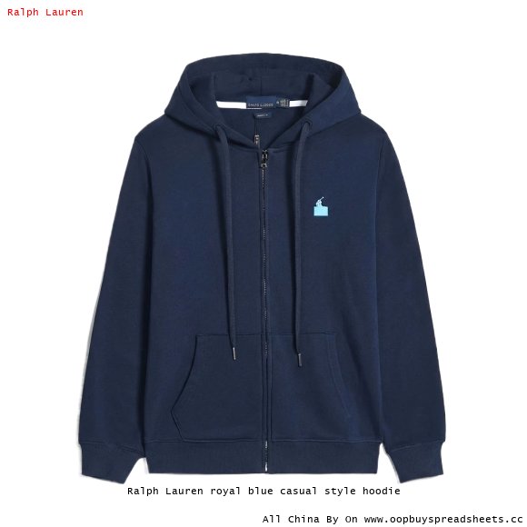 Ralph Lauren royal blue casual style hoodie
