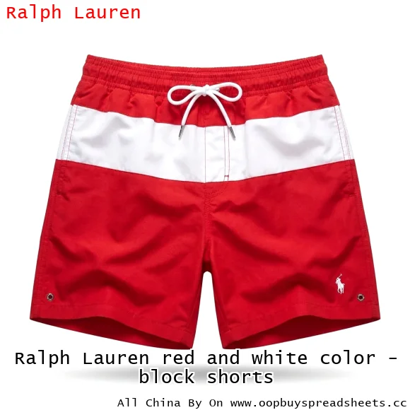 Ralph Lauren red and white color - block shorts