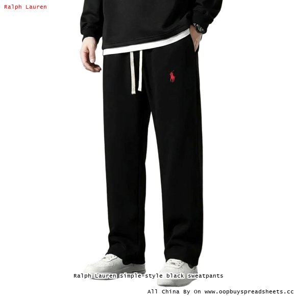 Ralph Lauren simple-style black sweatpants