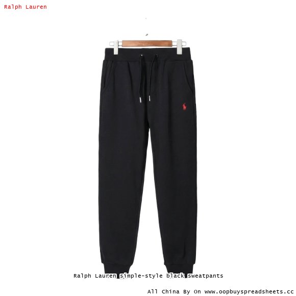 Ralph Lauren simple-style black sweatpants