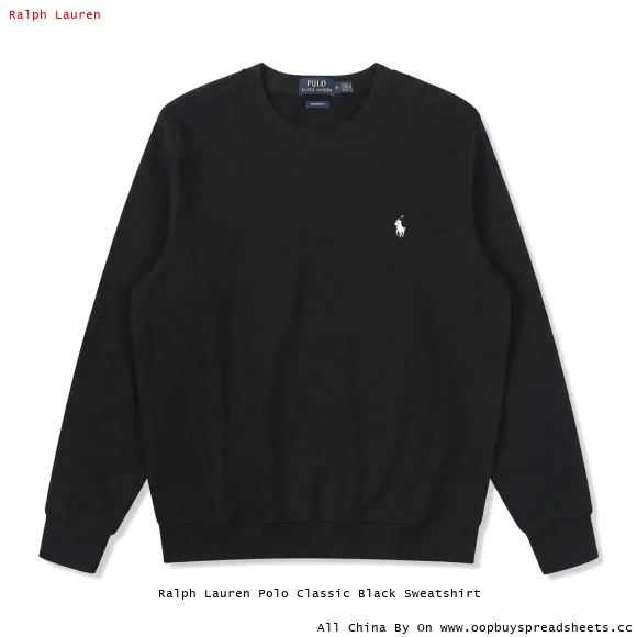 Ralph Lauren Polo Classic Black Sweatshirt