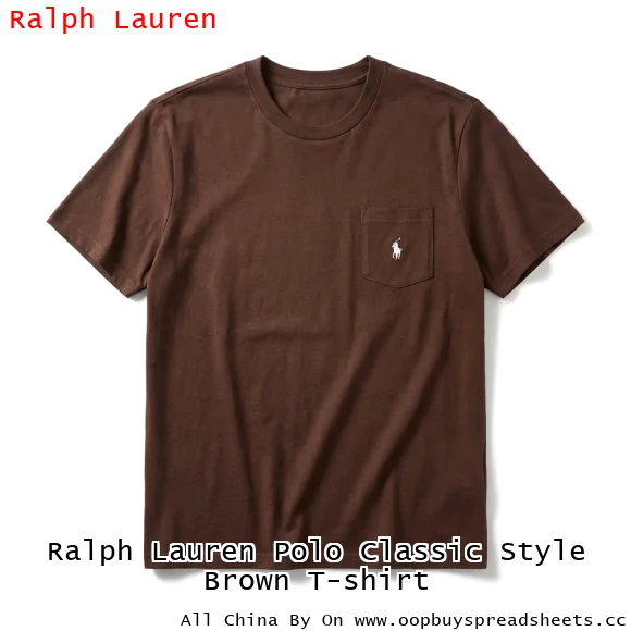 Ralph Lauren Polo Classic Style Brown T-shirt