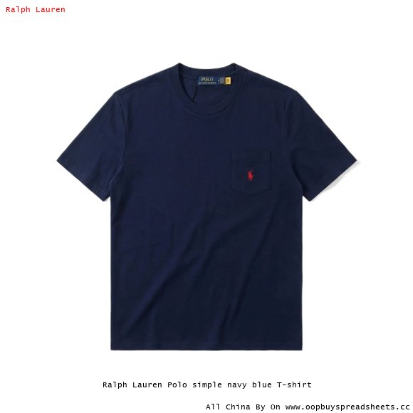 Ralph Lauren Polo simple navy blue T-shirt