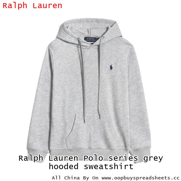 Ralph Lauren Polo series grey hooded sweatshirt