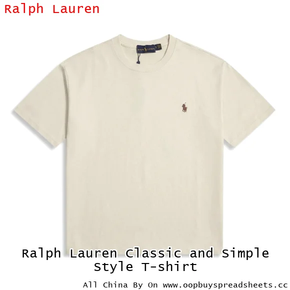 Ralph Lauren Classic and Simple Style T-shirt