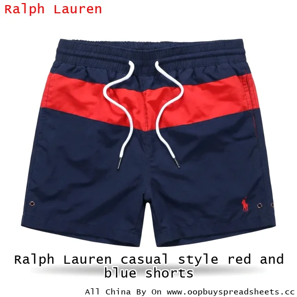 Ralph Lauren casual style red and blue shorts