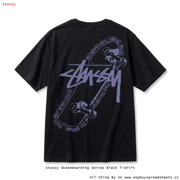 Stussy Skateboarding Series Black T-shirt