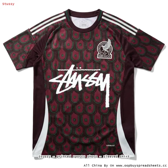 Stussy - printed sporty short - sleeved shirt