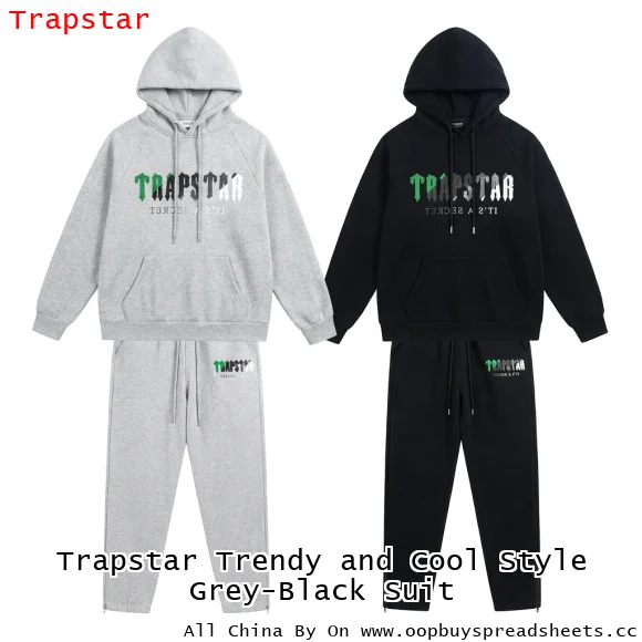 Trapstar Trendy and Cool Style Grey-Black Suit