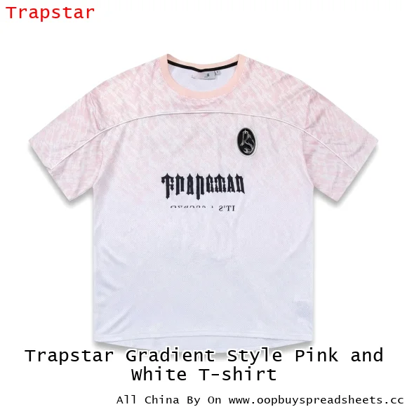 Trapstar Gradient Style Pink and White T-shirt