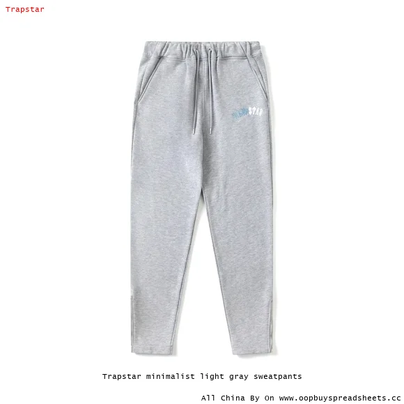 Trapstar minimalist light gray sweatpants