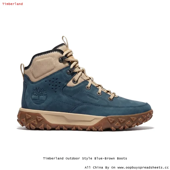 Timberland Outdoor Style Blue-Brown Boots