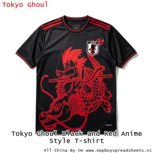 Tokyo Ghoul Black and Red Anime Style T-shirt