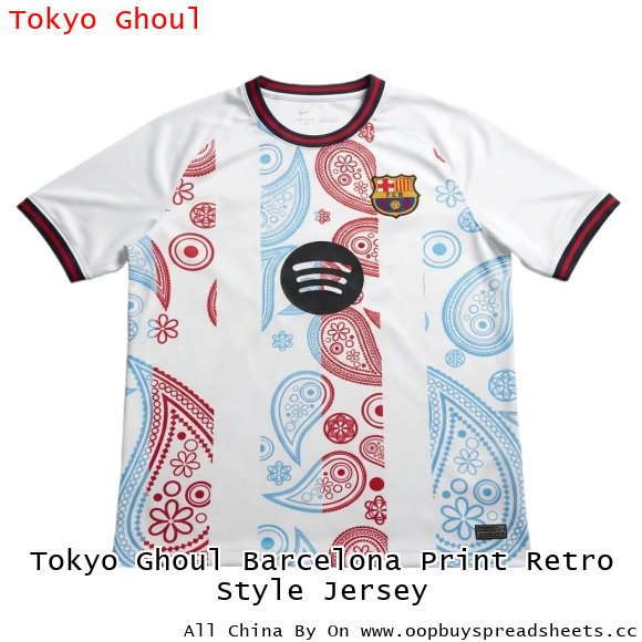Tokyo Ghoul Barcelona Print Retro Style Jersey