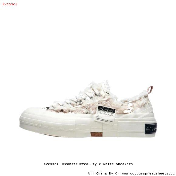 Xvessel Deconstructed Style White Sneakers