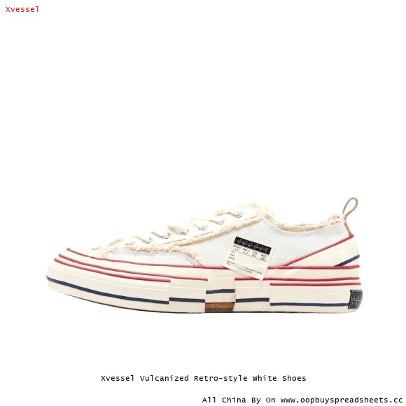 Xvessel Vulcanized Retro-style White Shoes