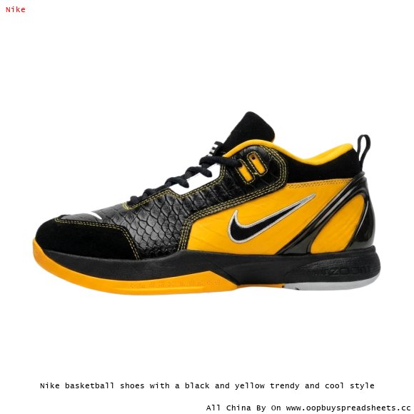 Nike basketball shoes with a black and yellow trendy and cool style